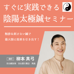 【実地セミナー】すぐに実践できる陰陽太極鍼セミナー (東京会場)